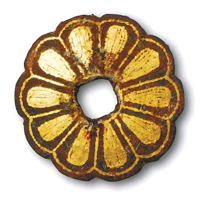圖2 錽金花形飾，明魯荒王墓出土，山東博物館藏